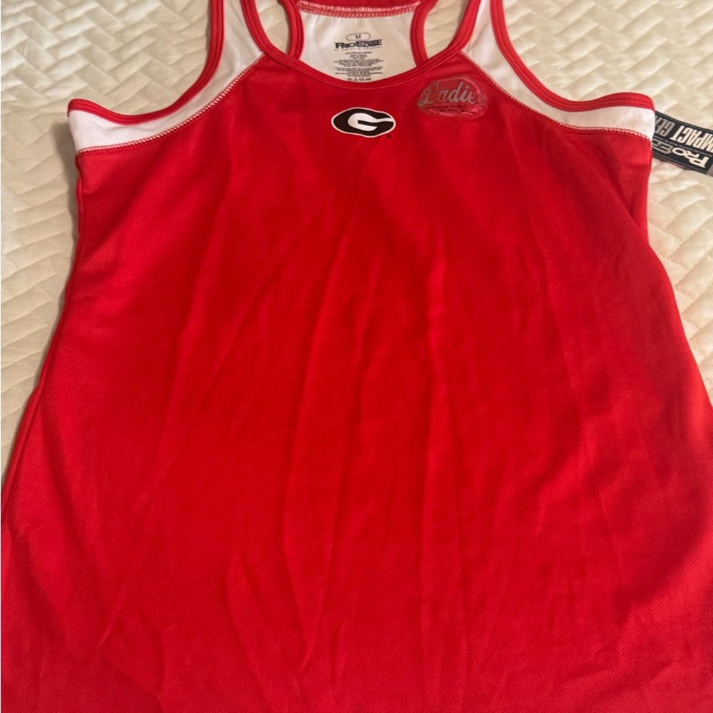New Red Athletic Georgia Bulldog Tank Top med